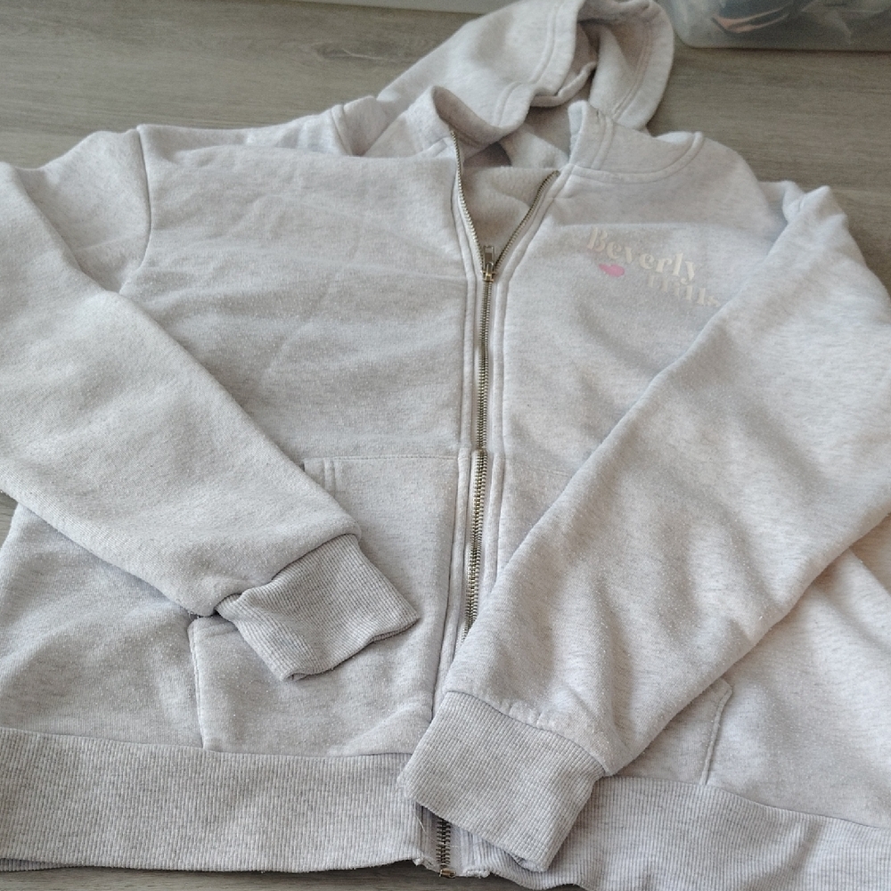 Better Together Girls Beverly Hills All You Need Is Love Zip‎ Hoodie Grey L